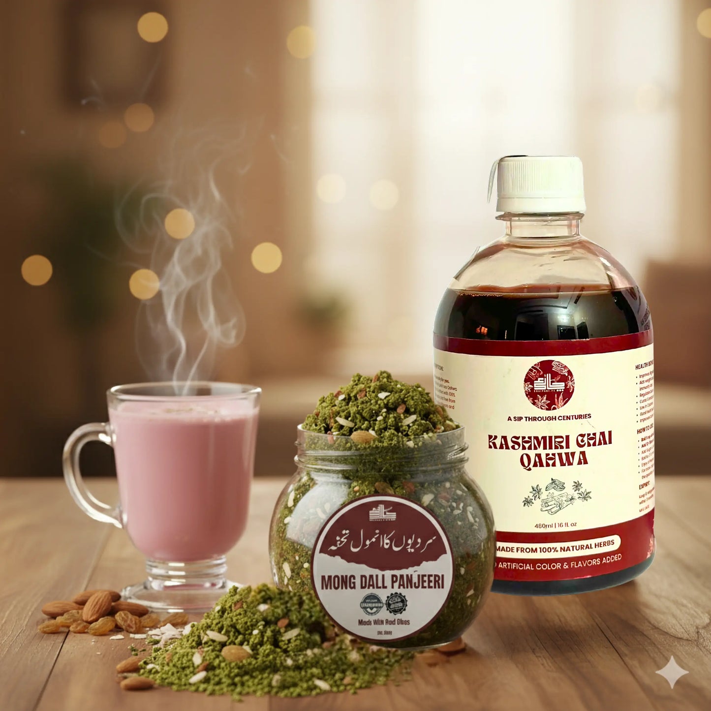 Deal 03- Kashmiri Chai Qehwa 480ml + 250g Dall Panjeeeri